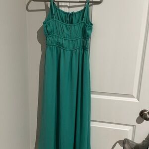 Chic Teal Midi Dress